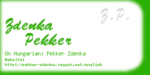 zdenka pekker business card